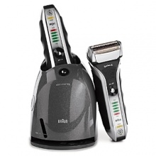 A truly close shave in a single stroke, this Gillette blade technology cuts hair close, while the smartfoil action head moves to the contours of your face. The Clean and Renew system automatically cleans, lubricates, dries and charges the shaver. Great for a clean and smooth shave. A truly close shave in a single stroke, this Gillette blade technology cuts hair close, while the smartfoil action head moves to the contours of your face. The Clean and Renew system automatically cleans, lubricates, dries and charges the shaver. Great for a clean and smooth shave.