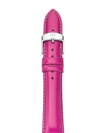 Let Michele's patent leather watch strap give your classic chronograph a hit of modern attitude, accented by a bold stainless steel buckle. It's an instant style status update. Let Michele's patent leather watch strap give your classic chronograph a hit of modern attitude, accented by a bold stainless steel buckle. It's an instant style status update.