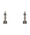 Add instant chic to your look with these fun arrow-shaped earrings from Juicy Couture - Silver-tone arrow stud earrings with crystal embellishment - Pair with a casual cocktail look or an elevated jeans-and-tee combo