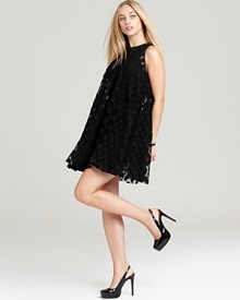 Bring playful charm to your after-dark portfolio with this ABS by Allen Schwartz polka-dot dress. Bring playful charm to your after-dark portfolio with this ABS by Allen Schwartz polka-dot dress.