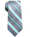 Give your stripes an energy shot. This Ben Sherman tie is an amped up palette for the office.