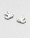 Silvery birds with sparkling crystal eyes gracefully take wing in this charming design.CrystalRhodium and palladium platingWidth, about ½Post backImported