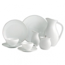 White Limoges porcelain meets simple, elegant platinum banding in Bernardaud's Diamond dinnerware. While easy to place in almost any décor, the happy curves of Diamond's sugar, creamer and accessory pieces make sure your table is never without character. White Limoges porcelain meets simple, elegant platinum banding in Bernardaud's Diamond dinnerware. While easy to place in almost any décor, the happy curves of Diamond's sugar, creamer and accessory pieces make sure your table is never without character.