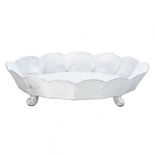 Handmade from Venetian terra marrone, or brown clay, this wonderfully sculpted white footed bowl brings a note of rustic elegance to your dining table. Handmade from Venetian terra marrone, or brown clay, this wonderfully sculpted white footed bowl brings a note of rustic elegance to your dining table.