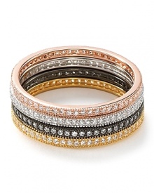 Crislu Micro Pave Round Stack Ring Crislu Micro Pave Round Stack Ring