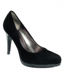 Stock your closet with chic essentials. The Rocha pumps by Nine West are a cool-weather classic in sleek suede with a subtle platform. Stock your closet with chic essentials. The Rocha pumps by Nine West are a cool-weather classic in sleek suede with a subtle platform.
