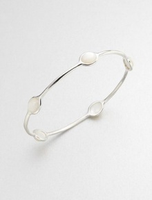 From the Scultura Collection. Five mother-of-pearl cabochon stations set in a sleek sterling silver bangle. Mother-of-pearlSterling silverDiameter, about 2.5Slip-on styleImported From the Scultura Collection. Five mother-of-pearl cabochon stations set in a sleek sterling silver bangle. Mother-of-pearlSterling silverDiameter, about 2.5Slip-on styleImported