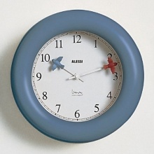 This wall clock by Michael Graves has adorable birds that tell the time. This wall clock by Michael Graves has adorable birds that tell the time.