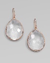 From the Rock Candy® Collection. Brilliant clear quartz stones in 18k gold and sterling silver with a warm 18k rose goldplating. Clear quartz18k gold and sterling silver with 18k rose goldplatingDrop, about 1¾Hook backImported 