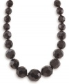 Black-out style, by Carolee. Necklace crafted from graduated, faceted glass beads in jet black. Set in hematite-plated mixed metal. Approximate length: 18 inches + 2-inch extender.