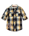 GUESS Kids Boys' Lasalle Plaid Shirt - Sizes S-XL