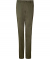 These classic cut pants inject instant elegance to your workweek look - Slim cut, straight leg, front crease detail, front pockets, back welt pockets with button - Pair with a matching blazer, a punchy printed button down, and oxfords