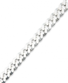 Add a sophisticated chain for timeless appeal. This men's small curb link bracelet is crafted in sterling silver. Approximate length: 8-1/2 inches. Add a sophisticated chain for timeless appeal. This men's small curb link bracelet is crafted in sterling silver. Approximate length: 8-1/2 inches.