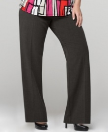 Style&co.'s plus size wide leg pants are must-have classics for your wear-to-work wardrobe-- pair them with the season's latest blouses and shirts. Style&co.'s plus size wide leg pants are must-have classics for your wear-to-work wardrobe-- pair them with the season's latest blouses and shirts.