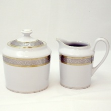 This exquisite formal collection is made from the finest Limoges porcelain. Adorned with ornate platinum accents and shimmering gold, it adds luxurious style to any table. This exquisite formal collection is made from the finest Limoges porcelain. Adorned with ornate platinum accents and shimmering gold, it adds luxurious style to any table.