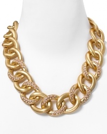 A statement necklace to wear with all your denim and dresses. Aqua's on-trend, crystal-flecked links are perfectly pretty, day or night. A statement necklace to wear with all your denim and dresses. Aqua's on-trend, crystal-flecked links are perfectly pretty, day or night.