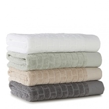 Inspired from the architectural shape of classic bath tiles and made of 100% combed Turkish cotton, the Sculpt Tile towel is the perfect decorative compliment to any bath. Inspired from the architectural shape of classic bath tiles and made of 100% combed Turkish cotton, the Sculpt Tile towel is the perfect decorative compliment to any bath.