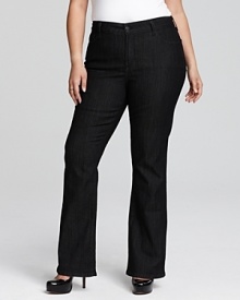Keep everyday looks flattering in body-shaping Not Your Daughter's Jeans. A sleek dark wash is highlighted with tonal embroidery and rhinestones at the back pocket for a touch of glam. Keep everyday looks flattering in body-shaping Not Your Daughter's Jeans. A sleek dark wash is highlighted with tonal embroidery and rhinestones at the back pocket for a touch of glam.