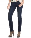 Featured in a classic dark wash, American Rag's Curvy Skinny jeans are a smart choice for cool, school styling.