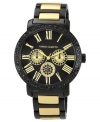 With a bevy of golden accents and finishing touches, this black steel watch from Vince Camuto has style to spare.