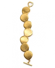Lauren by Ralph Lauren nods to classic-chic with this disc bracelet. A simply styled piece gets a lesson in modern styling with textured detailing. Lauren by Ralph Lauren nods to classic-chic with this disc bracelet. A simply styled piece gets a lesson in modern styling with textured detailing.