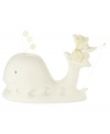 A fun-loving whale offers a first-class ride to this bundled-up-baby, taking ice fishing to new heights. Crafted of porcelain bisque from Department 56.
