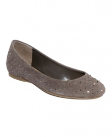 The studded detail on Jessica Simpson's Mikia flats stands out nicely against the gorgeous suede backdrop. The studded detail on Jessica Simpson's Mikia flats stands out nicely against the gorgeous suede backdrop.
