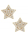 You'll be a star in CRISLU's sparkling star-shaped stud earrings! With a petite design and micro-pave cubic zirconias (1/4 ct. t.w.) for extra shine. Crafted in 18k gold over sterling silver. Approximate drop: 1/4 inch.