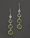 Peridots and rose cut diamonds dot sterling silver drop earrings from Ippolita.