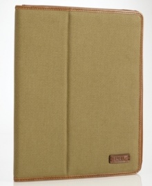 Constructed from durable canvas, this sleek leather-trimmed carrying case provides a handsome home away from home for a treasured iPad®. Constructed from durable canvas, this sleek leather-trimmed carrying case provides a handsome home away from home for a treasured iPad®.