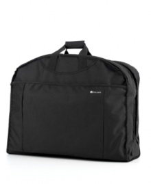 An easier way to arrive fresh and pressed. Lightweight and fully stocked with multiple organizational features, this garment sleeve uses a locking hanger clamp system that keeps clothes wrinkle free and is built with handles that fasten together for even easier carrier. Limited 10-year warranty. An easier way to arrive fresh and pressed. Lightweight and fully stocked with multiple organizational features, this garment sleeve uses a locking hanger clamp system that keeps clothes wrinkle free and is built with handles that fasten together for even easier carrier. Limited 10-year warranty.