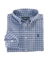 The long-sleeved Blake shirt is rendered from soft cotton in a preppy tattersal plaid.