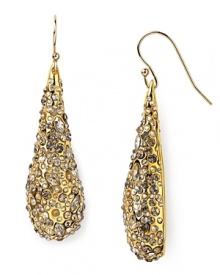 Alex Bittar's crystal encrusted teardrop earrings offer a rough cut take on glamour. Paired with black skinny jeans and the perfect tee, they're ready for a night on the town. Alex Bittar's crystal encrusted teardrop earrings offer a rough cut take on glamour. Paired with black skinny jeans and the perfect tee, they're ready for a night on the town.