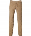 Stylish beige five-pocket corduroy pants from Save Khaki - Look sophisticated while being comfortable in these fashionable pants - Relaxed fit with classic jean styling with button fly - Wear with a cashmere pullover, a tweed blazer, and boots