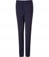 Stylishly sleek, these classic suit pants from Costume National will lift your workweek style from mundane to urbane - Flat front, belt loops, off-seam pockets, back welt pockets with buttons, leg creases, slim fit - Style with a striped button down, a matching blazer, and suede ankle boots