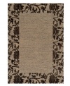 With a solid ground surrounded by silhouettes of elegant bordered damask florals, this Momeni rug is at once delicate and dramatic. Power-loomed from soft and durable polypropylene (perfect for those high-traffic areas in your home), this rug has a beautiful drop-stitch finish that adds exceptional depth and texture to the surface.