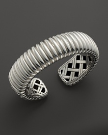 Gleaming sterling silver forms an elegant kick cuff bracelet from the John Hardy Bedeg collection. Gleaming sterling silver forms an elegant kick cuff bracelet from the John Hardy Bedeg collection.