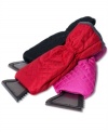 Ice scraper with water-resistant mitt by Travel Gear is lined with a plush interior. Makes a great gift.