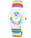 Make your look pop with the playful color on this eco-friendly, biodegradable watch from Sprout. Made with Tyvek®, a high-density fiber that lends a leather-like look over time.