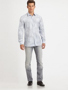 A slim-straight leg style with plenty of attitude, this stone-washed update is tailored with a hint of stretch for added comfort.Five-pocket styleInseam, about 3498% wool/2% elastaneMachine washImported A slim-straight leg style with plenty of attitude, this stone-washed update is tailored with a hint of stretch for added comfort.Five-pocket styleInseam, about 3498% wool/2% elastaneMachine washImported