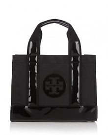 Express your Tory Burch style with this chic nylon tote -- one of her bestsellers in a stylish miniature size.