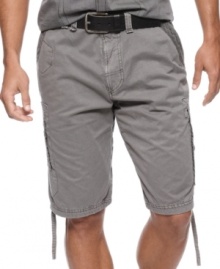 Get safari style even if you are hunting around your urban jungle with these cargo shorts from Marc Ecko Cut & Sew. Get safari style even if you are hunting around your urban jungle with these cargo shorts from Marc Ecko Cut & Sew.