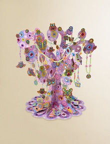 Create enchanted charms and accessories and then decorate a dazzling tree with jewelry you made with owls, butterflies and flowers. Set includes 11 tall display tree with 3D butterflies, 60 pre-cut Shrinky Dinks shapes, 100 sticky gems, 8 colored pencils, beads, 10 earring hooks, 30 jump rings, 30 glue dots, beading needle and instructions.11 tallRecommended for ages 6 and upImported Create enchanted charms and accessories and then decorate a dazzling tree with jewelry you made with owls, butterflies and flowers. Set includes 11 tall display tree with 3D butterflies, 60 pre-cut Shrinky Dinks shapes, 100 sticky gems, 8 colored pencils, beads, 10 earring hooks, 30 jump rings, 30 glue dots, beading needle and instructions.11 tallRecommended for ages 6 and upImported