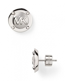 Strong but simple. This pair of silver-plated studs from MICHAEL Michael Kors are the perfect earrings for everyday - wear them as as shapely showpiece. Strong but simple. This pair of silver-plated studs from MICHAEL Michael Kors are the perfect earrings for everyday - wear them as as shapely showpiece.