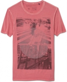 Visual aids. Give your casual style a step up with this cool graphic tee from Buffalo David Bitton. Visual aids. Give your casual style a step up with this cool graphic tee from Buffalo David Bitton.