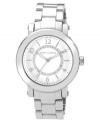 The sophisticated look of steel shines on this Vince Camuto watch.