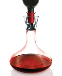 Entertain with Le Creuset. Simply secure the Vitesse adapter to the wine bottle and decanter, then step back and enjoy the show. Wine will trickle 360 degrees around the decanter while bubbles pass into the bottle, aerating it as it flows. Model WA142L.
