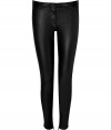 The ultimate new season investment, these figure-hugging leather pants from Faith Connexion will give any look of-the-moment edge -  Stitch-detailed waistband, ultra-slim leg with stitched side details, seaming at back and knees, zippers at hem - Pair with a tunic top, an asymmetric hem blazer, and high-heel booties