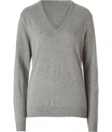 Channel easy elegance in this classic cashmere pullover from Polo Ralph Lauren - V-neck, long sleeves, slim fit - Pair with skinny jeans, slim trousers, or a pencil skirt