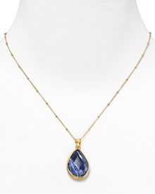 An elegant faceted blue jasper pendant necklace from Coralia Leets. An elegant faceted blue jasper pendant necklace from Coralia Leets.